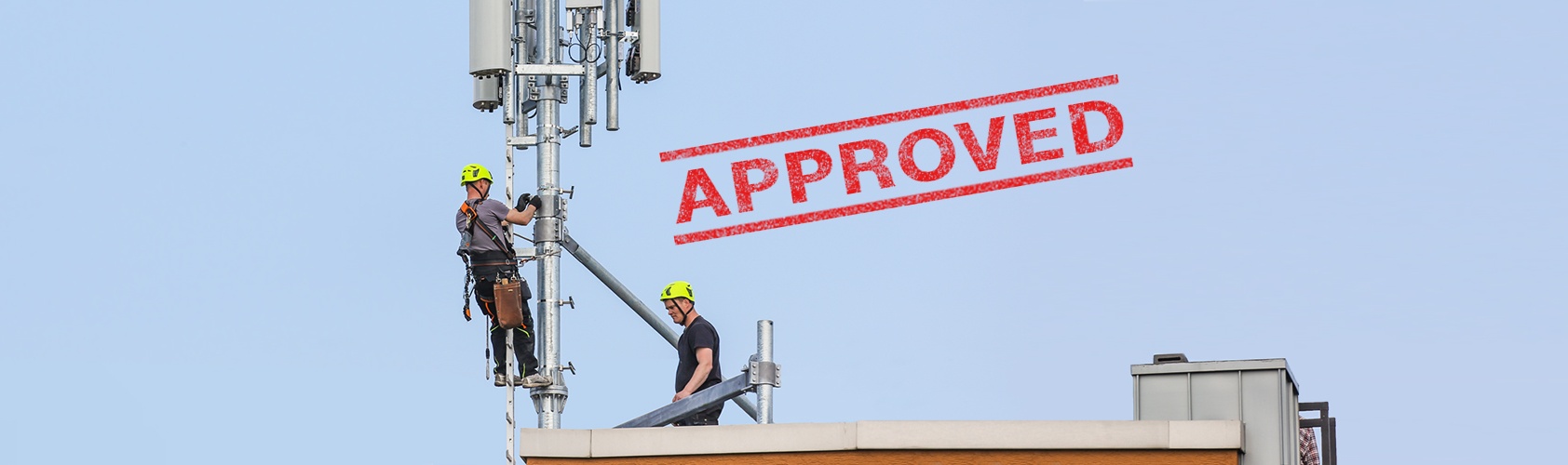 LTE antenna construction on rooftop